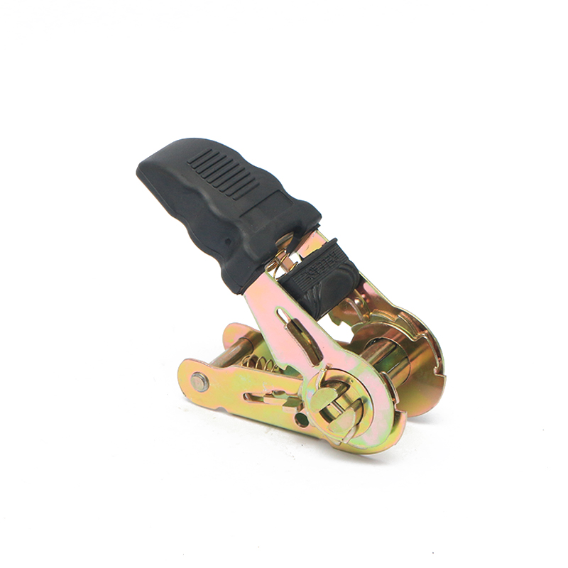 1 inci 25mm*800kg/1760lbs pegangan karet Tiedown Ratchet Buckle