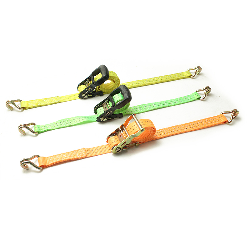 1,5 inci 35mm*2t tie down strap steel pegangan gesper ratchet dengan double j hook