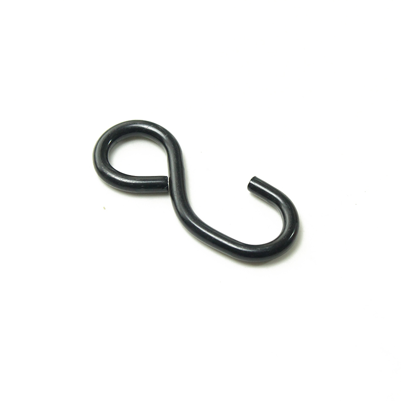 1 inci hitam pvc coated s hook