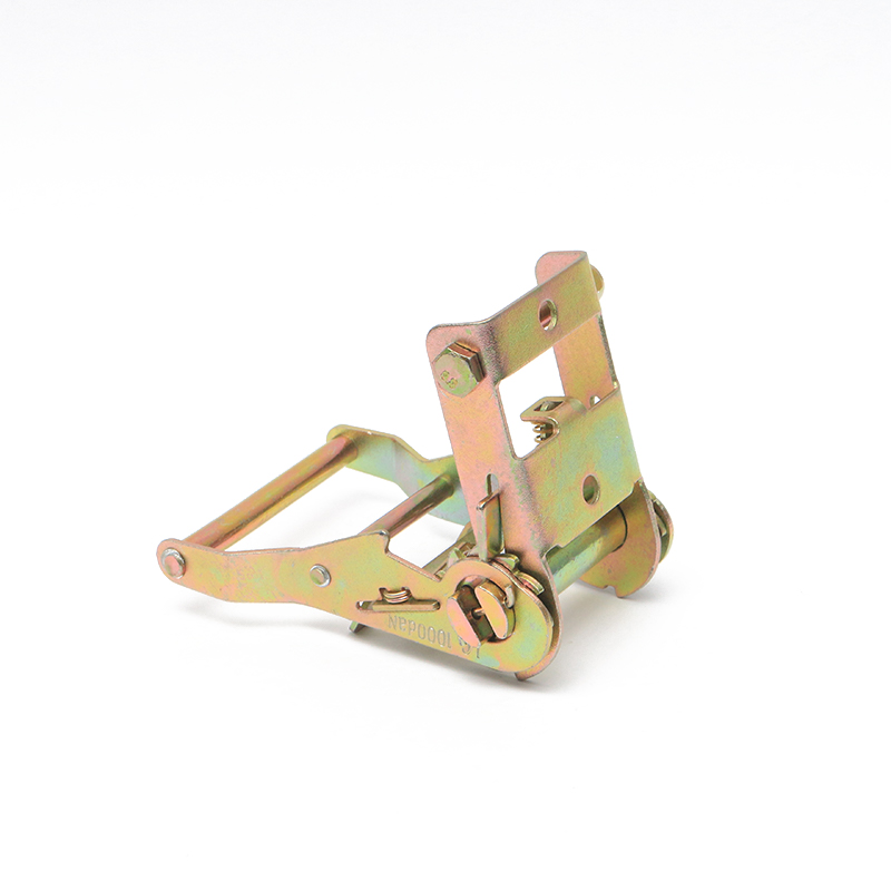 2 inci 50mm 2000kg/4400lbs Kuning Zinc Ratchet Tiedown Buckle Untuk Lashing Belt