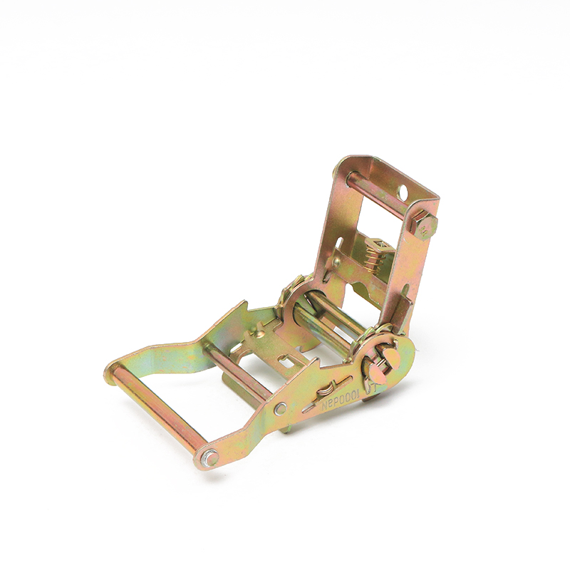 2 inci 50mm 2000kg/4400lbs Kuning Zinc Ratchet Tiedown Buckle Untuk Lashing Belt