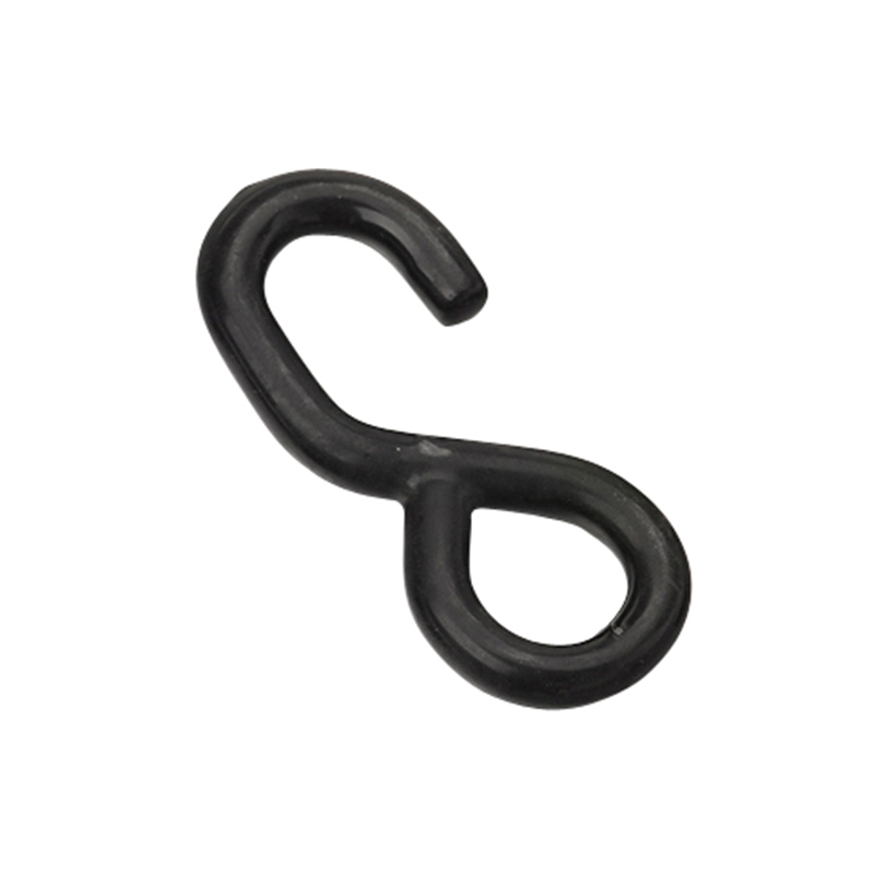 1 inci hitam pvc coated s hook