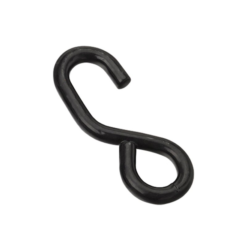 1 inci hitam pvc coated s hook