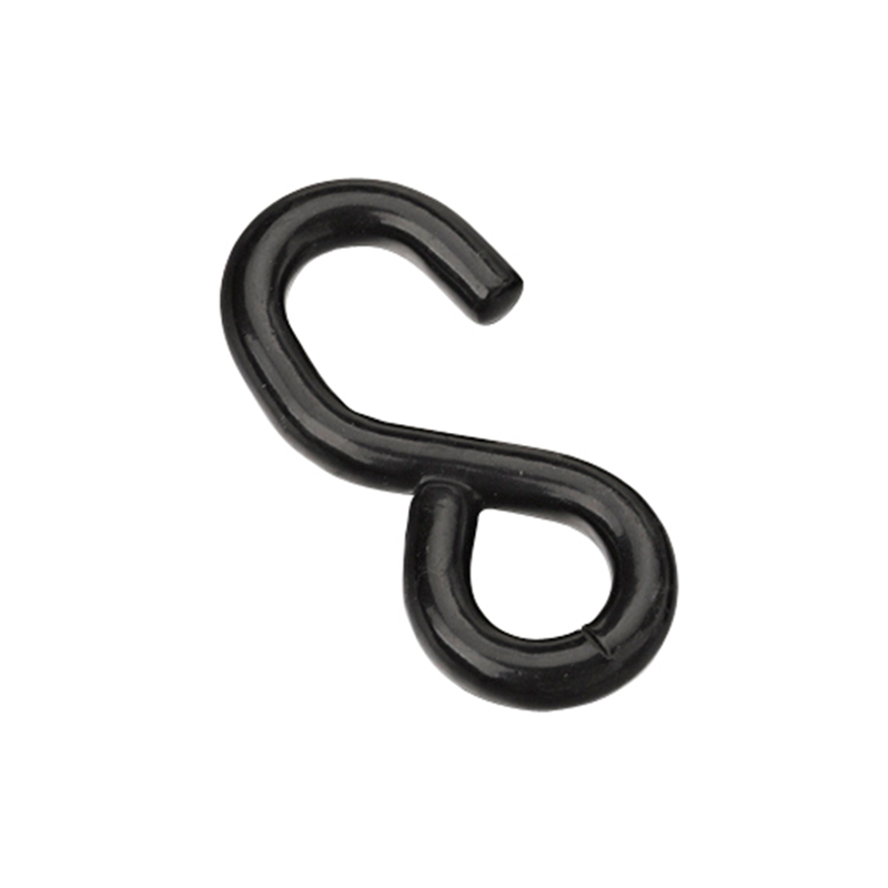 1 inci hitam pvc coated s hook