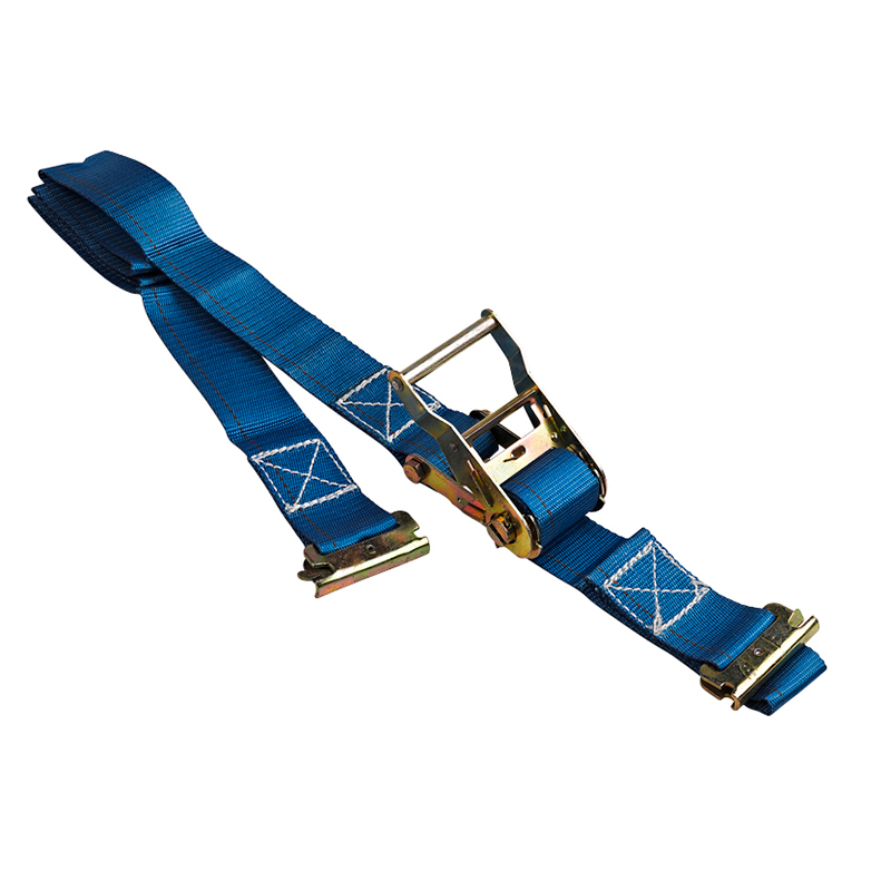 2 inci 50mm*2T Tali Down Down Dengan E Hook Truck Ratchet Tiedown E-Track Ratchet Strap Loading Straps