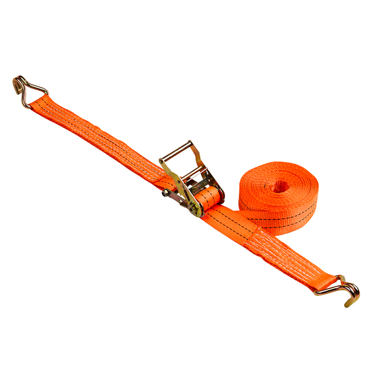 1,5 inci 35mm*2t tie down strap steel pegangan gesper ratchet dengan double j hook
